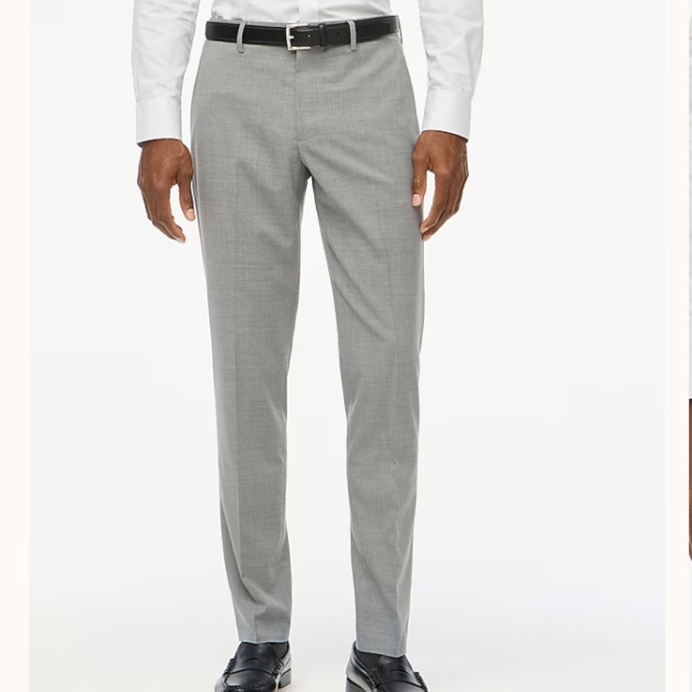 J crew light grey Thompson suit pant in four-season wool blend